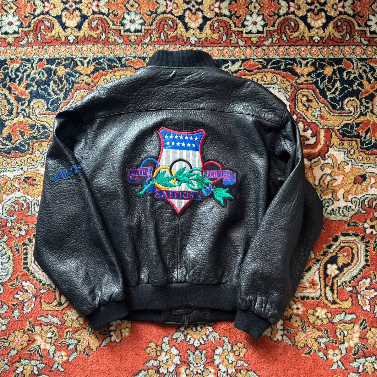 Vintage Adidas x USA Olympics leather jacket — 4