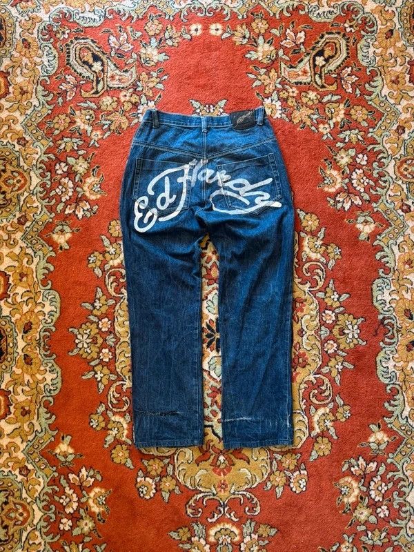 Vintage Ed Hardy baggy studded jeans — 4