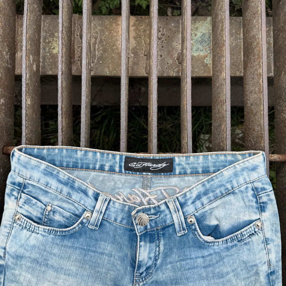 Ed Hardy y2k embroidered jeans — 4
