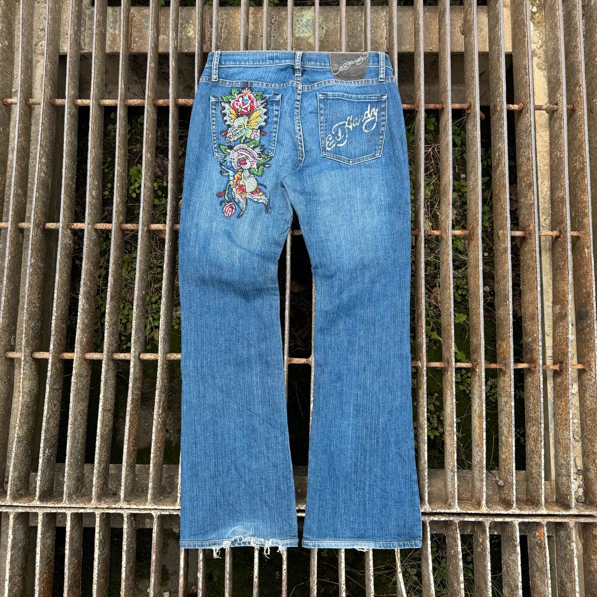 Ed Hardy rhinestones y2k bootcut jeans