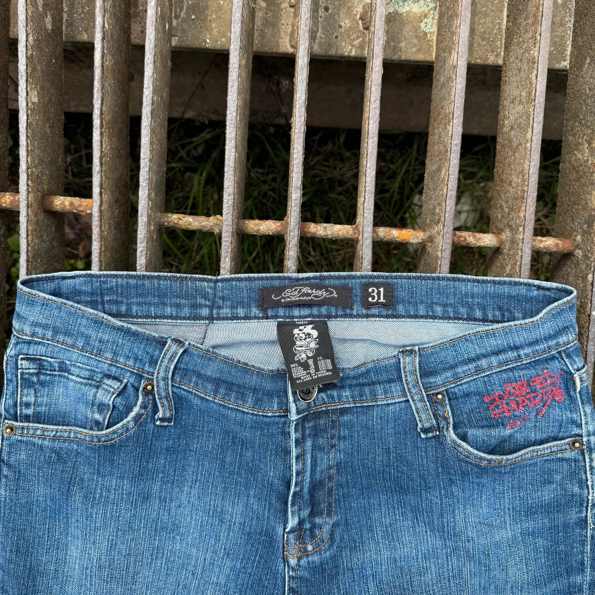Ed Hardy rhinestones y2k bootcut jeans — 4