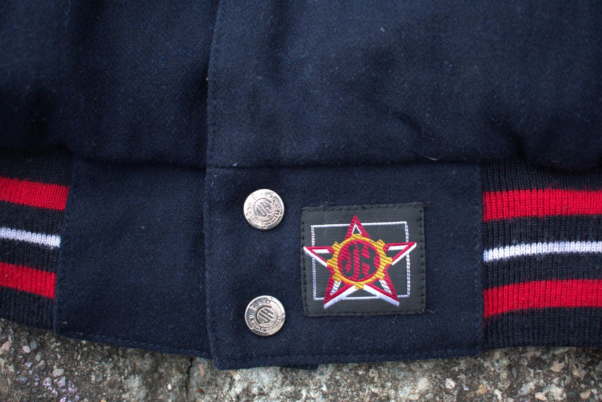Vintage Jeff Hamilton Boston Red Sox reversible leather sleeved jacket — 2