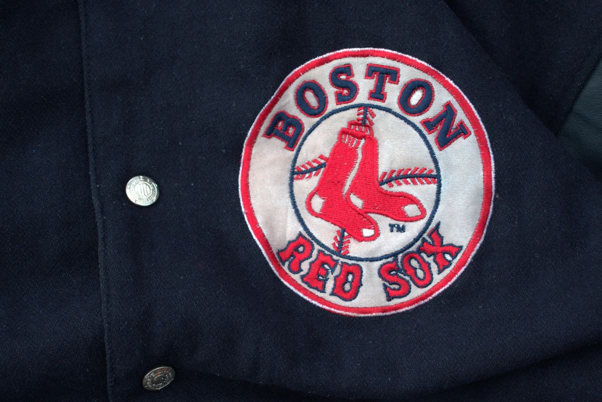 Vintage Jeff Hamilton Boston Red Sox reversible leather sleeved jacket — 3