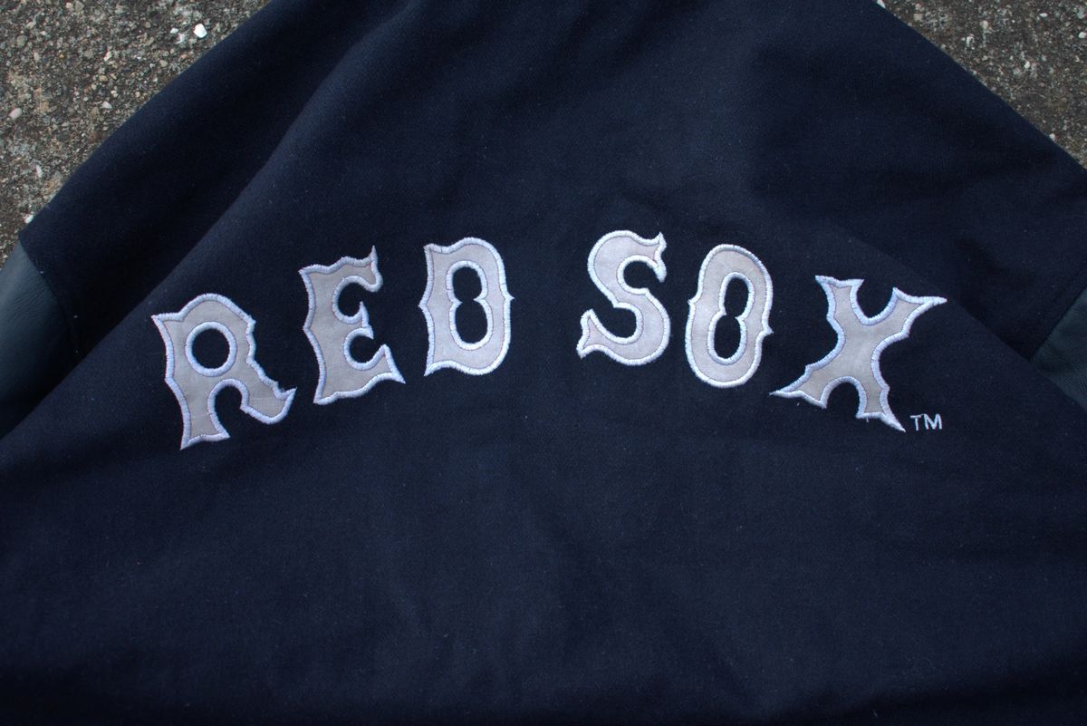 Vintage Jeff Hamilton Boston Red Sox reversible leather sleeved jacket — 5