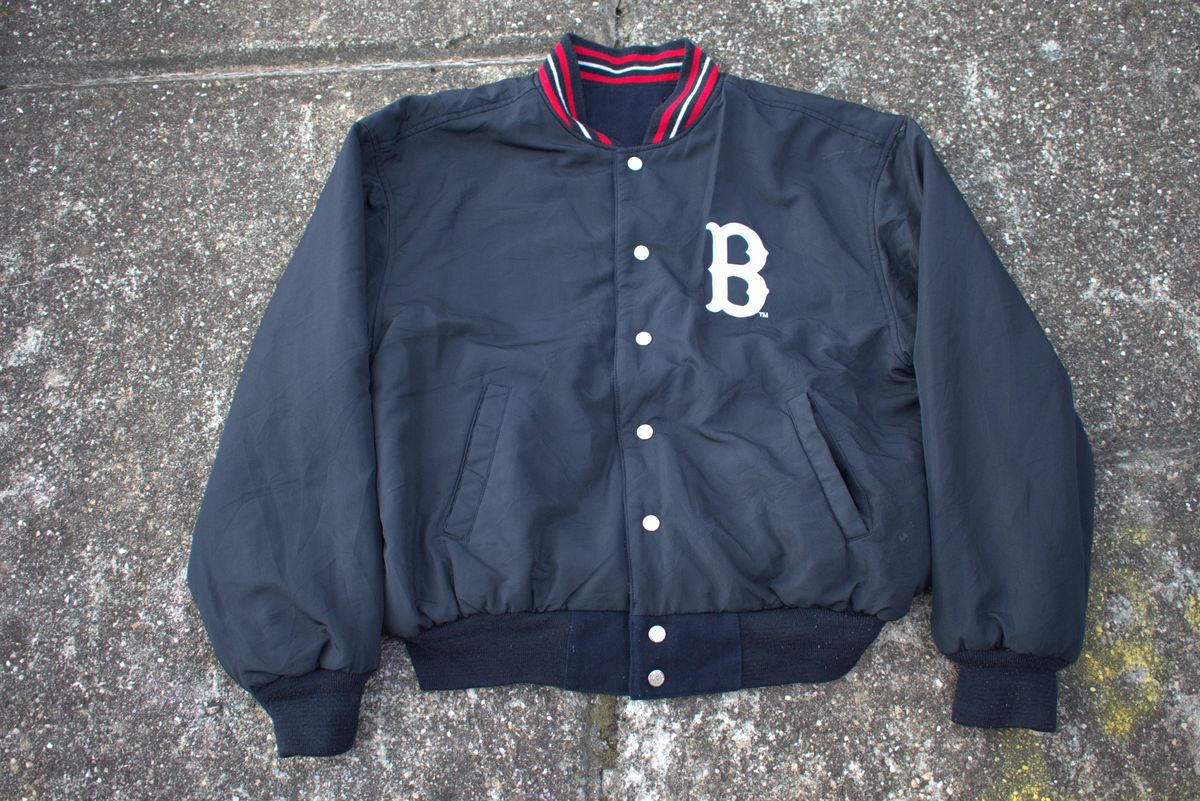 Vintage Jeff Hamilton Boston Red Sox reversible leather sleeved jacket — 7